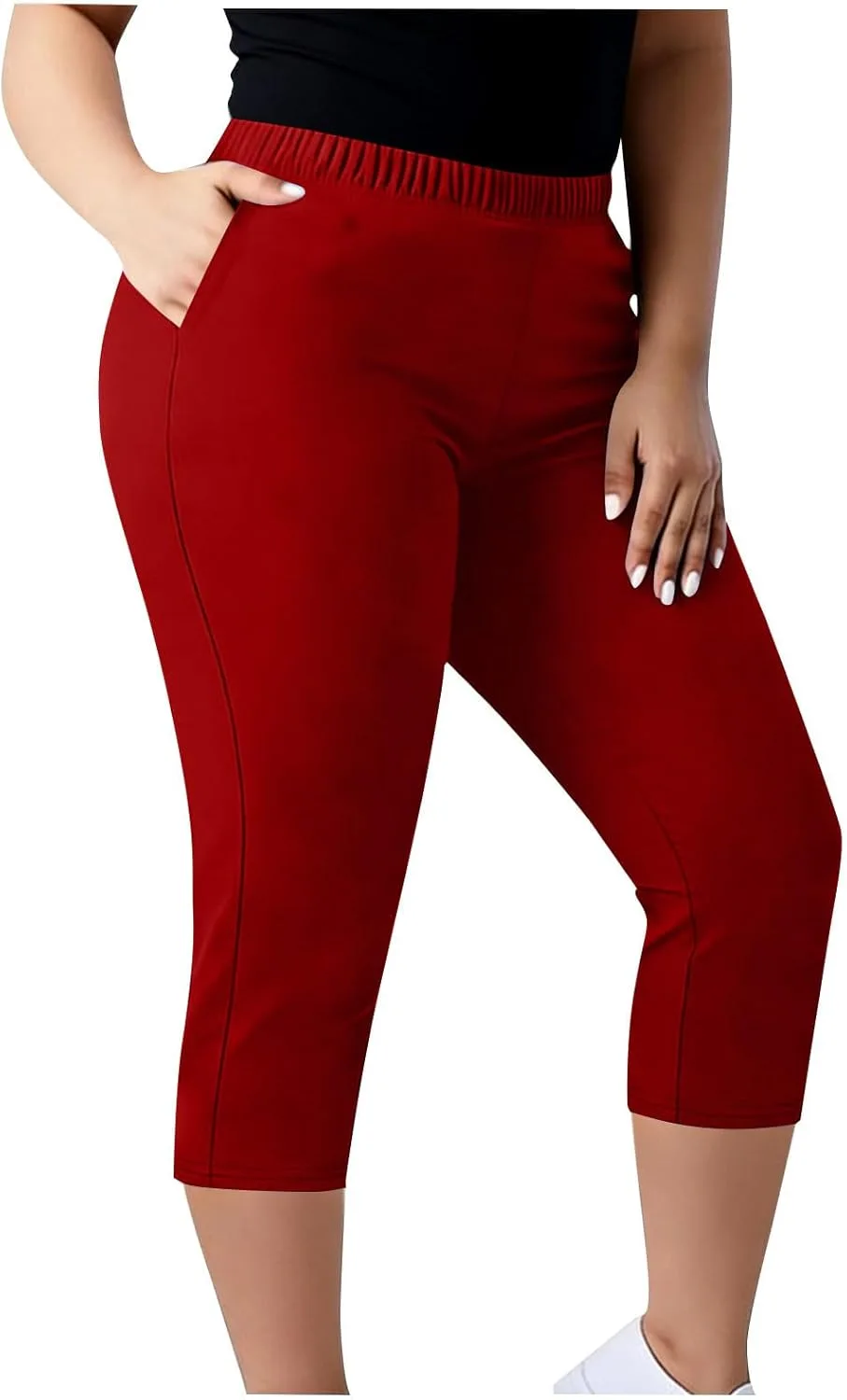 Капри-легинсы для женщин High Waist, мягкие и эластичные с карманами — фото 4