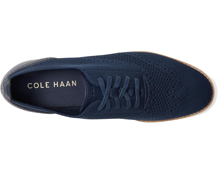 Оксфорды Cole Haan Grand City Platform Stitchlite Oxfords, цвет Navy Knit/Ivory — фото 2