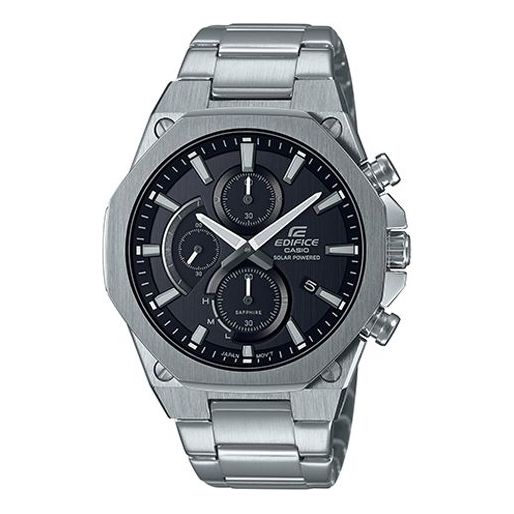 

Часы CASIO Waterproof Sports EDIFICE Solar Powered Mens Black Analog, черный