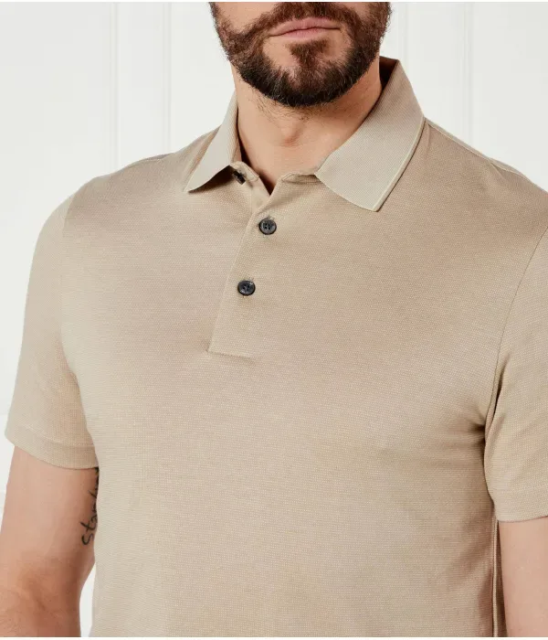 Поло H-Pitton 145 slim fit Boss, бежевый — фото 4