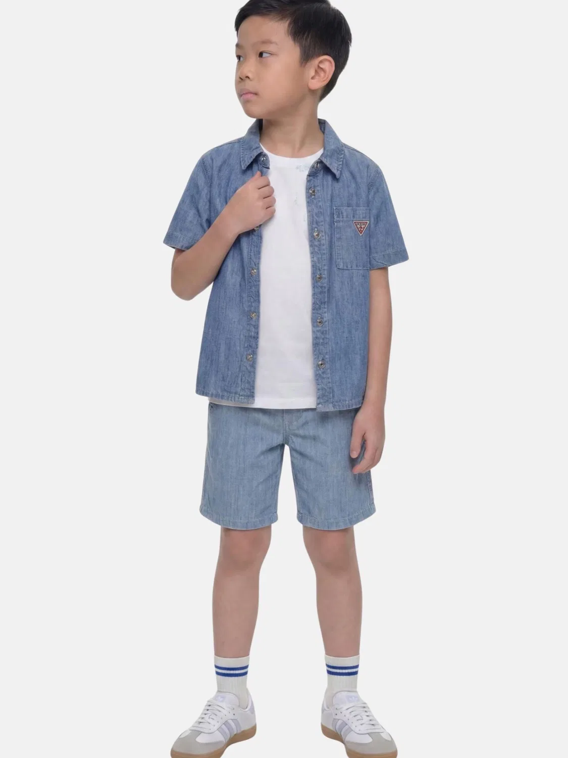 Рубашка Guess Kids, синий — фото 3