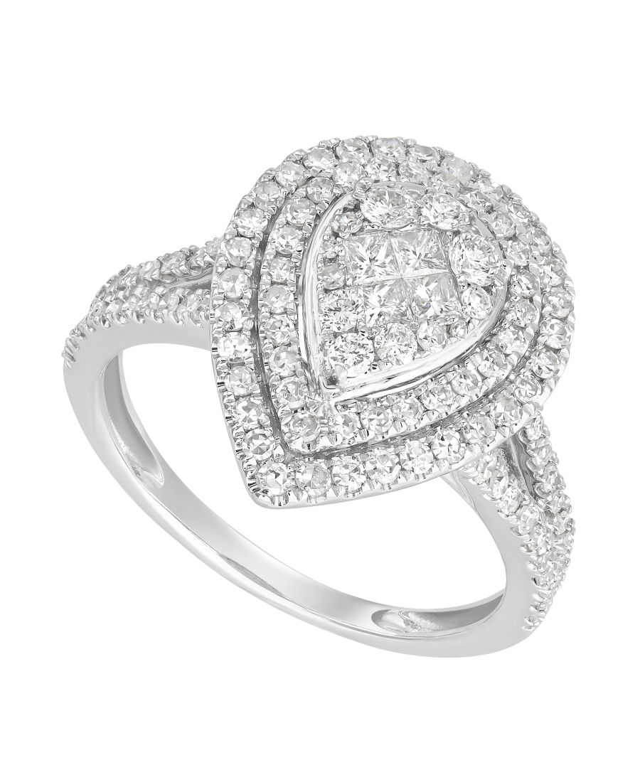 

Бриллиантовое кольцо (1 карат) из белого золота 10 карат Macy's, White Gold