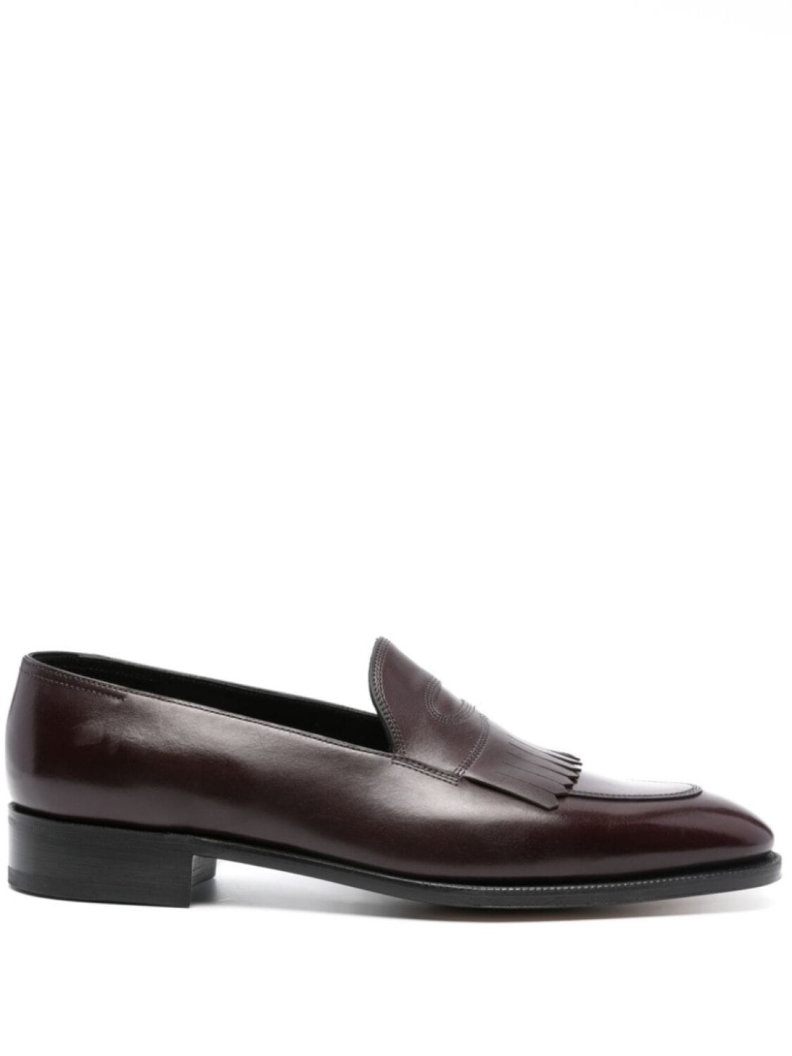 

John Lobb лоферы с миндалевидным носком, красный