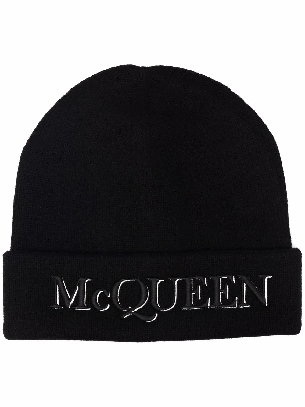 

Шапка бини с вышитым логотипом Alexander McQueen, черный