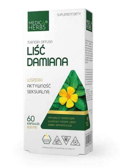 

Medica Herbs, Лист дамианы 600 мг, 60 капсул