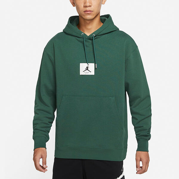 Толстовка Men's Air Jordan Essentials Statement Logo Printing Casual Sports Green, зеленый — фото 4