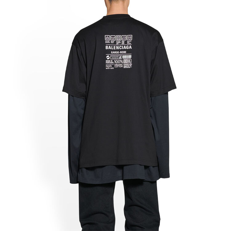 Футболка мужская Balenciaga Care Label, черный — фото 4