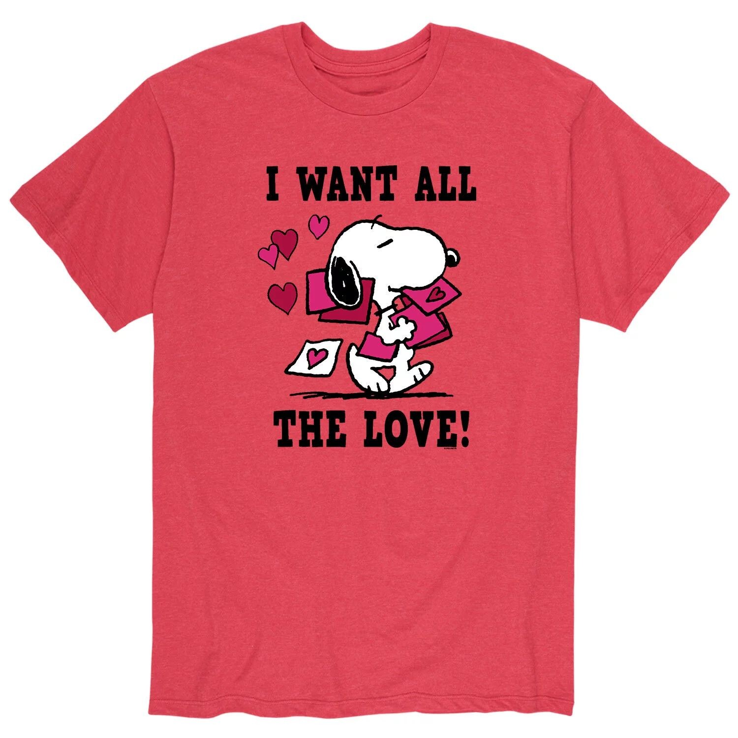 

Мужская футболка Love с арахисом Snoopy ко Дню святого Валентина Licensed Character