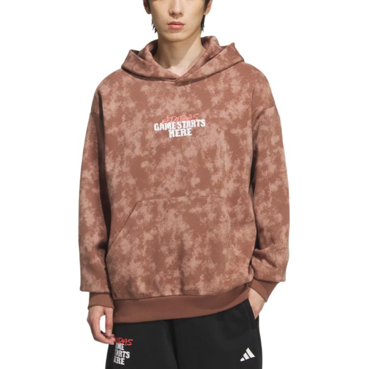 Толстовка BASKETBALL FW25 мужская Adidas, мягкий коричневый — фото 3