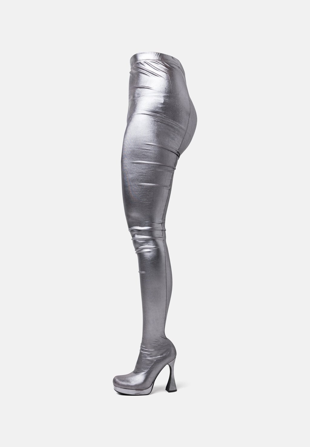 

Сапоги на высоком каблуке PANTALONES Jeffrey Campbell, цвет silver
