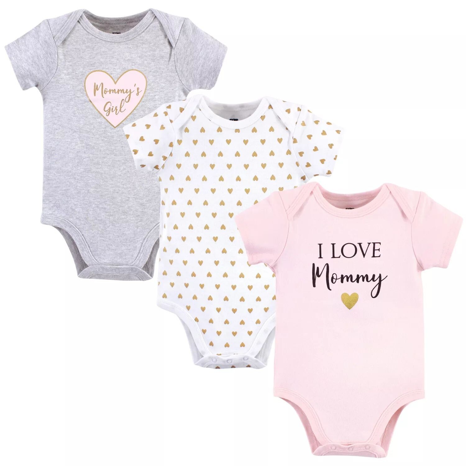 Хлопковые боди для маленьких девочек Hudson, 3 шт., Girl Mommy Hudson Baby — фото 4