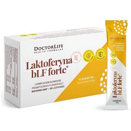 

Doctor Life Лактоферин Блф Форте Пробиотики и Биоферрин 2000 для поддержки иммунитета 15 прокладок, Doctorlife