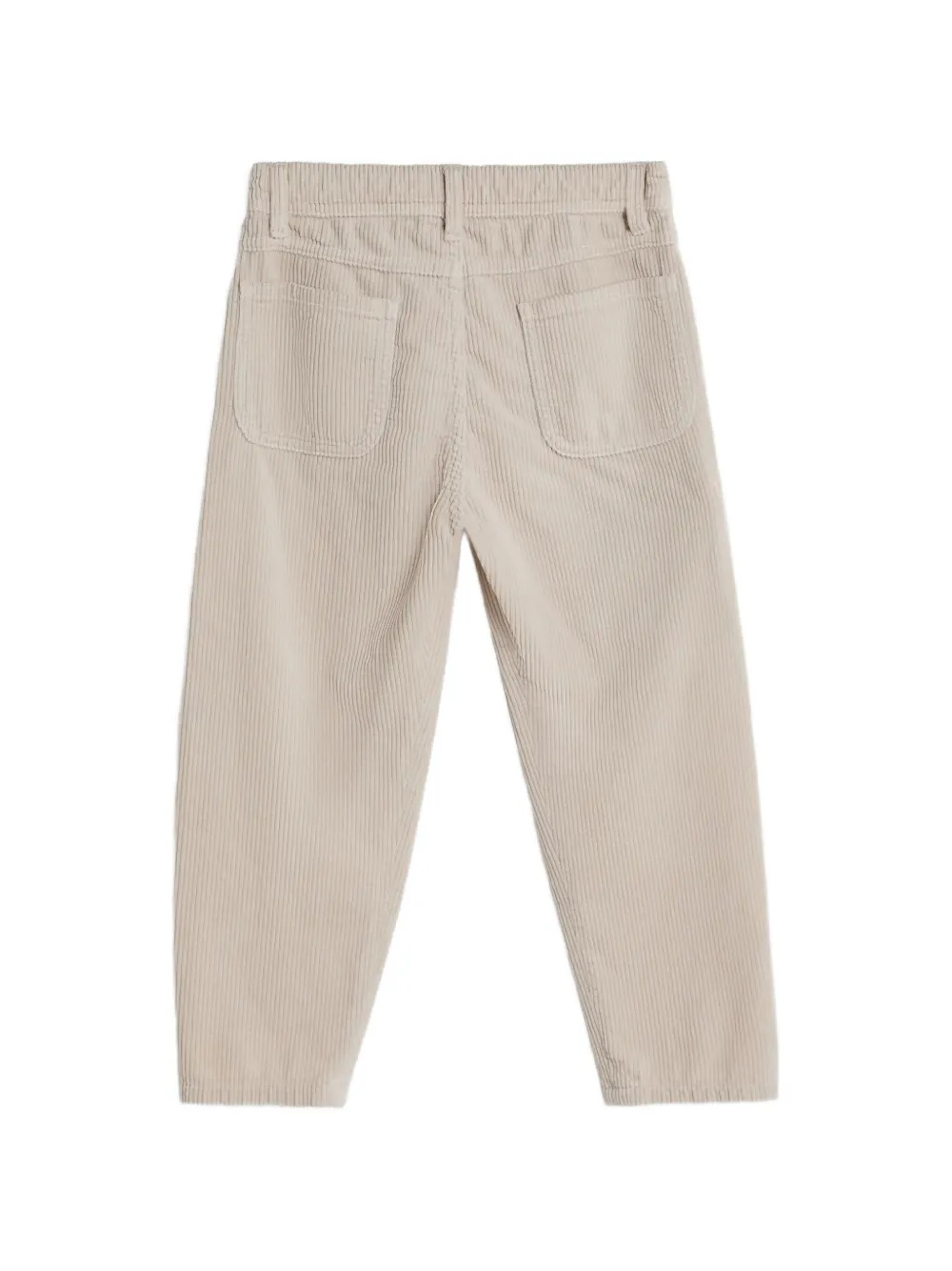 Брюки из вельвета эргономичного кроя Brunello Cucinelli Kids, бежевый — фото 2