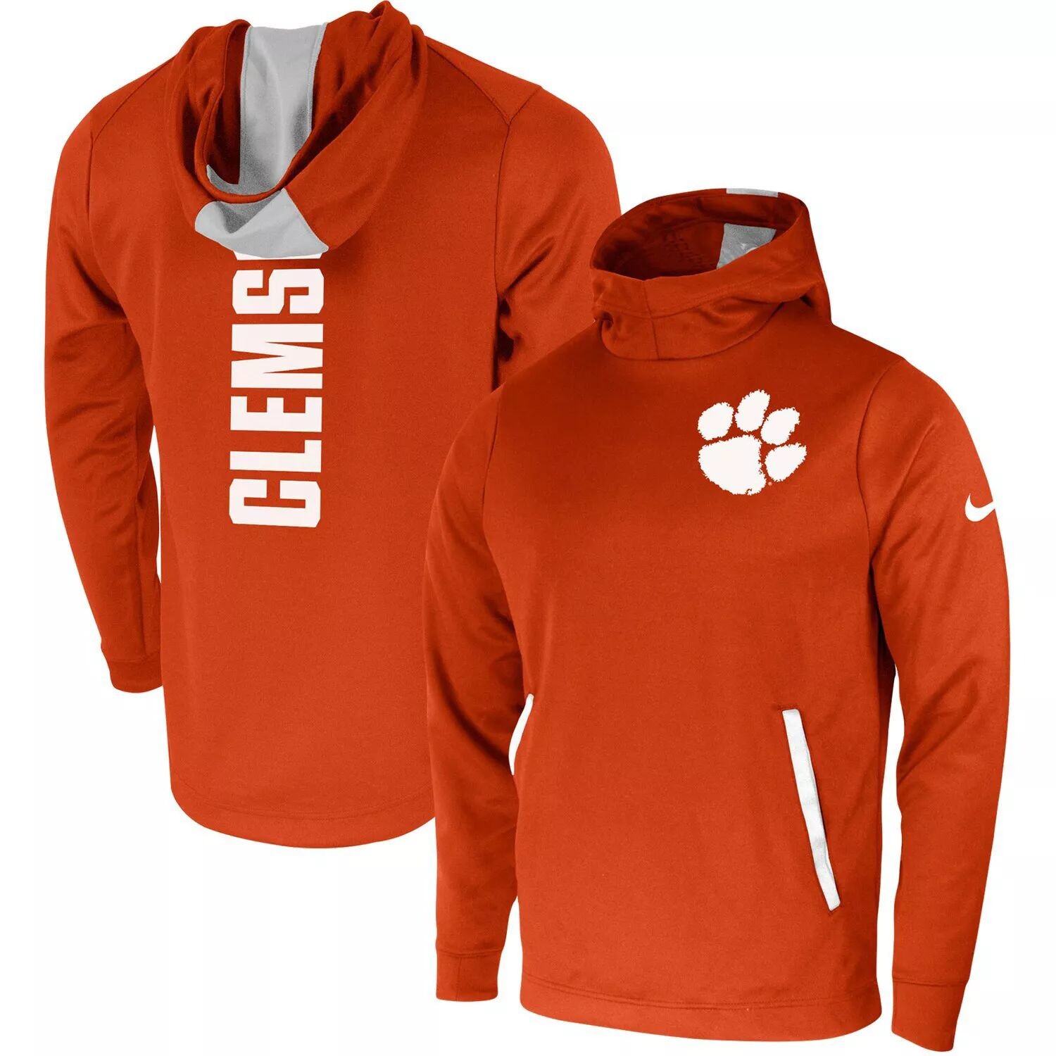 

Мужской оранжевый пуловер с капюшоном Clemson Tigers 2-Hit Performance Nike