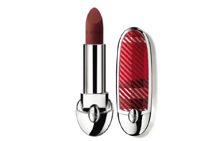 GUERLAIN Помада-слимк British Checkered Shell Vintage Edition Gemstone матовая шелковистая крем-текстура 3,5 г, N°258+ English check housing — фото 2