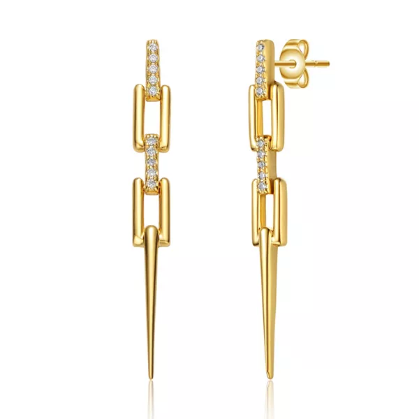 

Серьги-Подвески с кубическим цирконием, покрытым 14-каратным золотом Rachel Glauber, gold