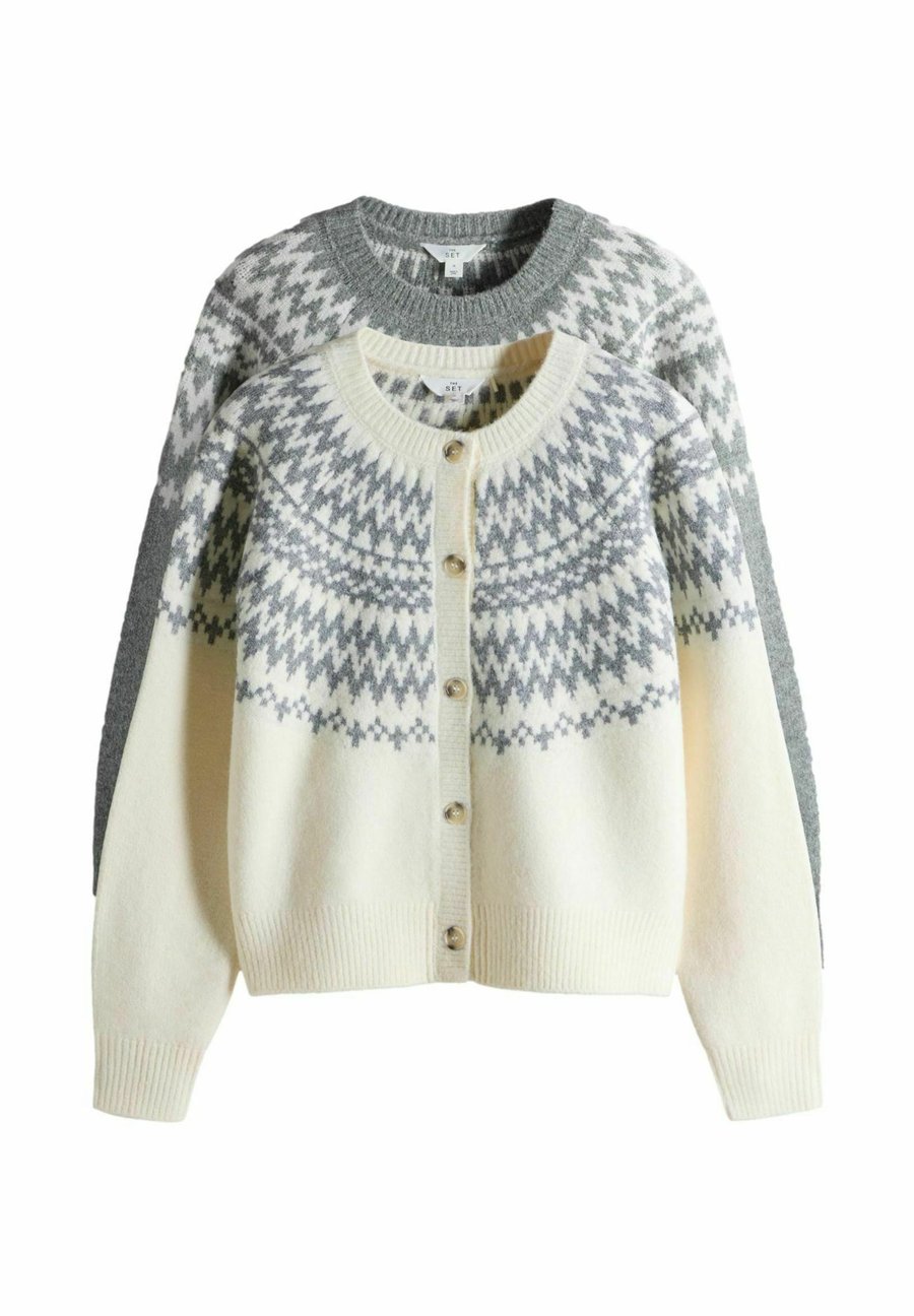 

Кардиган THE SET REGULAR FIT 2 PACK, Dark Grey/Cream/Beige