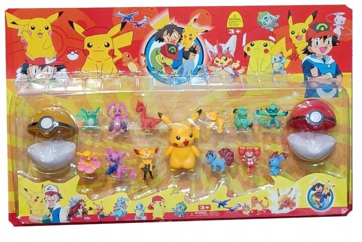 

Набор из 13 фигурок 2 покебола покемонов Pokemon