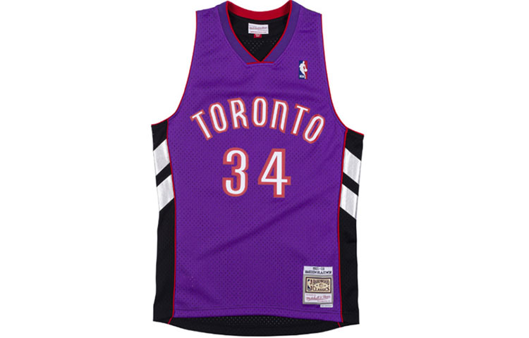 

Майка баскетбольная Mitchell & Ness X NBA Toronto Raptors 2001-02 Hakeem Olajuwon Swingman Mitchell Ness, фиолетовая