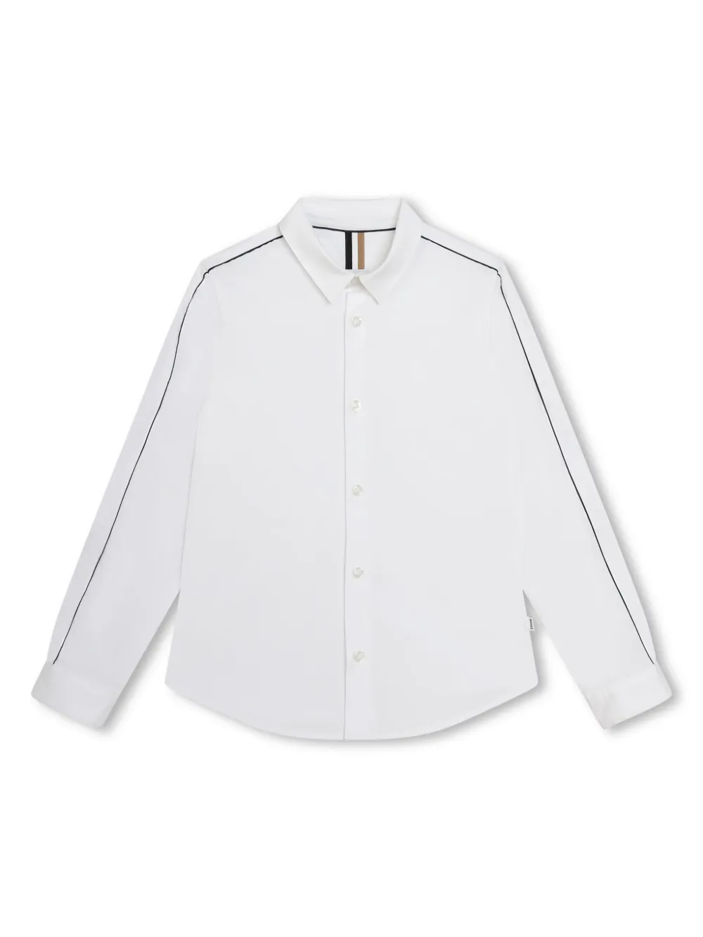 

Рубашка с полосками BOSS Kidswear, белый