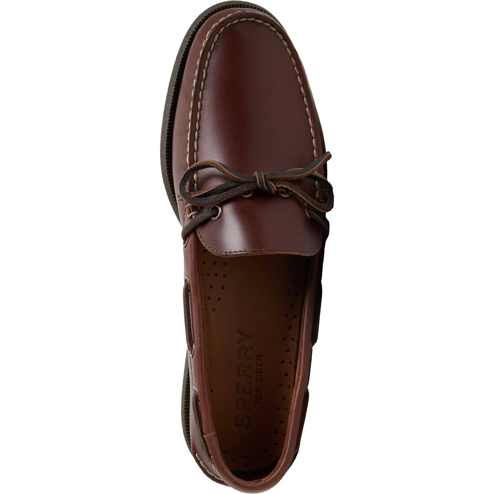 Подлинные оригинальные кожаные туфли-лодочки с одним глазом Sperry, коричневый — фото 4