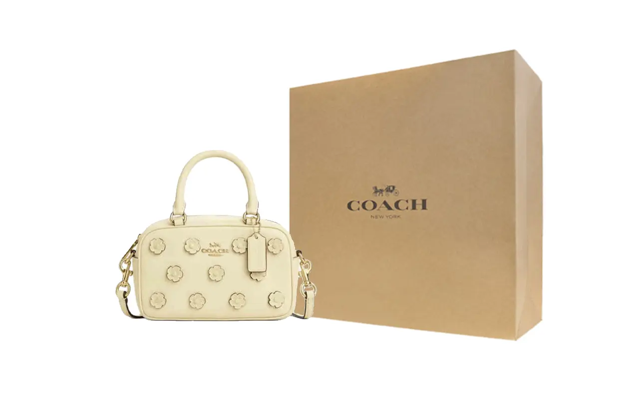 

SATCHEL Сумка через плечо из коровьей кожи, кроссбоди, маленькая женская сумка Moonlight COACH, gift box set (basic set+желтый box)