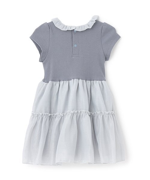 Платье из органзы Детское Petit Main, Light Blue — фото 4