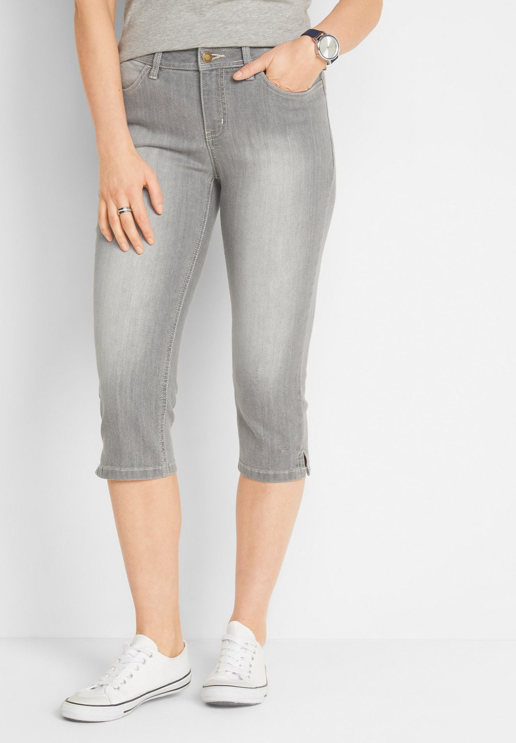 

Джинсовые шорты STRETCH CAPRI 2-ER PACK ALLTAGSTAUGLICHE bonprix, мультиколор