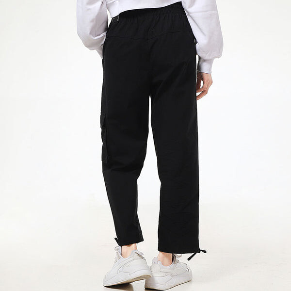 Спортивные штаны (WMNS) Nike Solid Color Pocket Loose Sports Pants/Trousers/Joggers Autumn Black, черный — фото 4