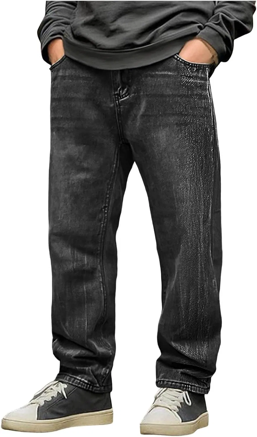 Джинсы прямого кроя, stretch, Black