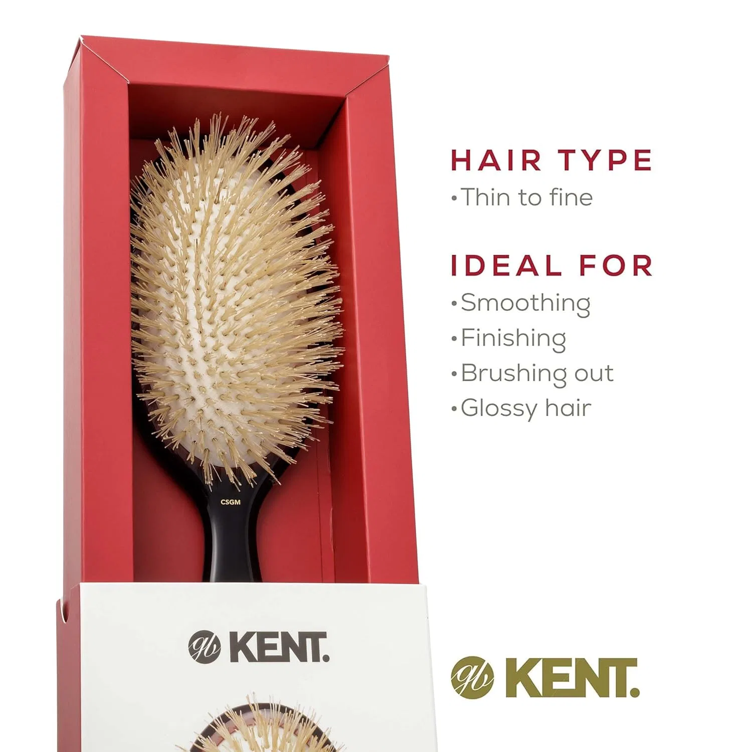 Щетка для волос «Classic Shine» с натуральной щетиной от Kent Brushes Kent — фото 4