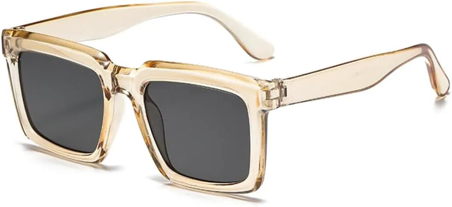 

Солнцезащитные очки LVTFCO в прямоугольной оправе для женщин, винтажные солнцезащитные очки для мужчин и женщин, очки с защитой от УФ-излучения UV400, Champagne