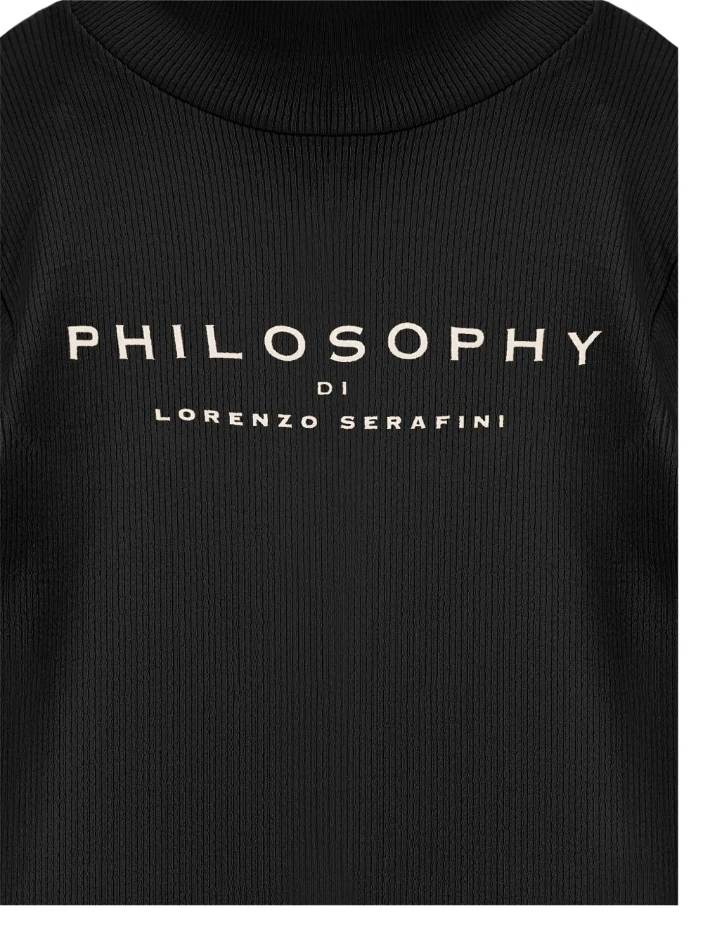 Топ в рубчик с логотипом Philosophy Di Lorenzo Serafini Kids, черный — фото 3