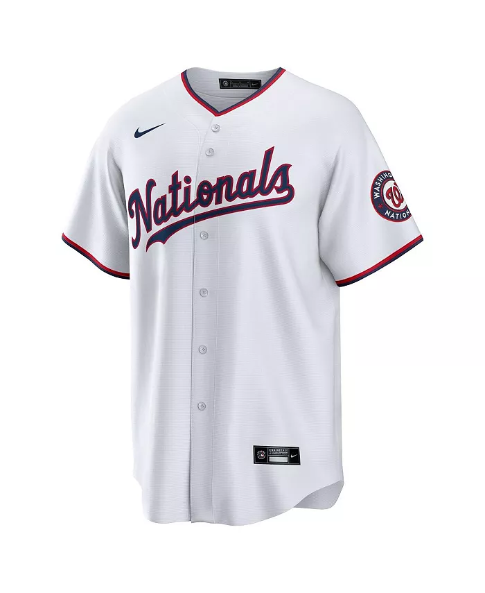 Мужская реплика домашней футболки Washington Nationals Stephen Strasburg белого цвета Nike — фото 2