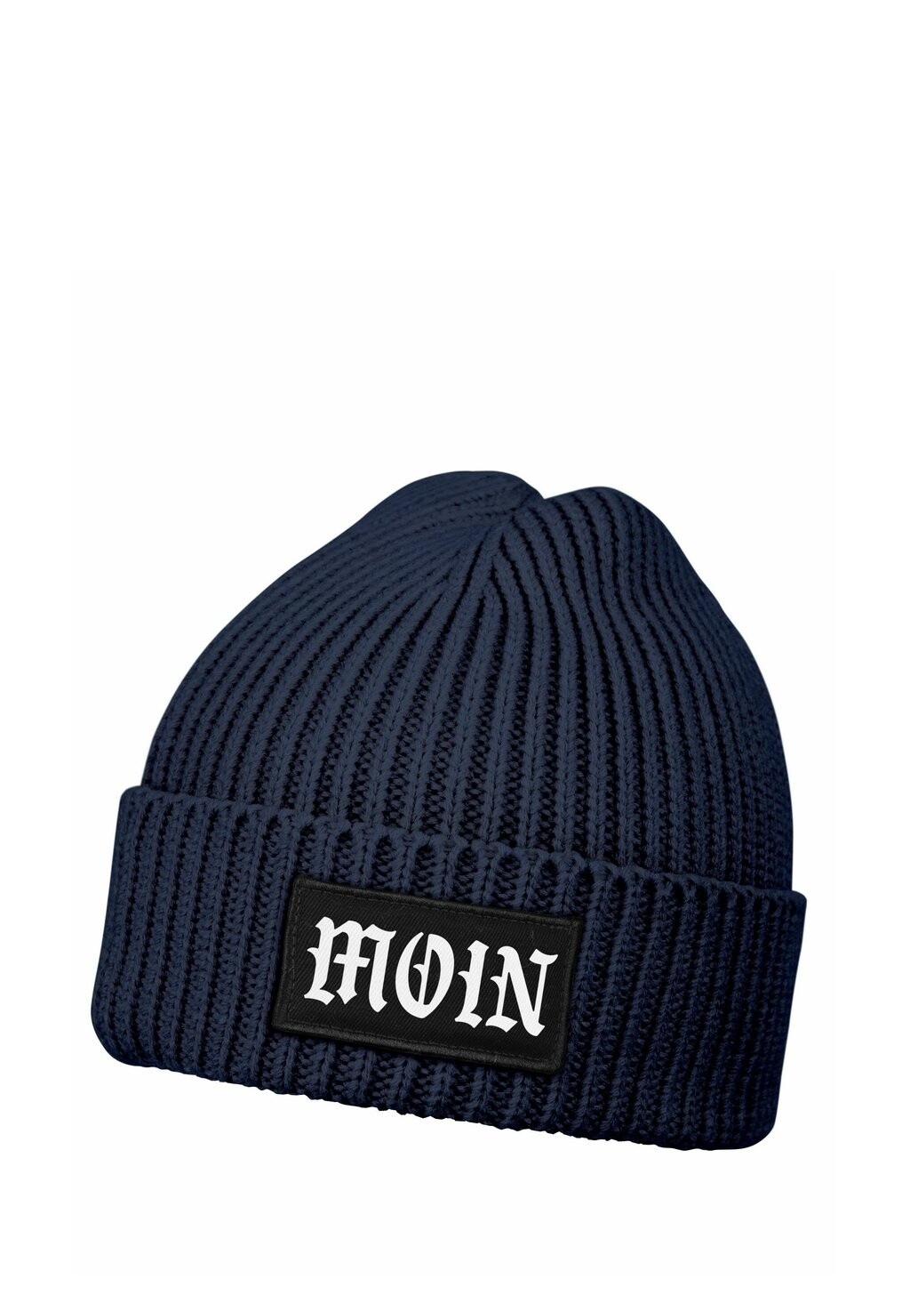 

Шапка MIT PATCH MOIN NORDISCH UMSCHLAG Neverless, темно-синий