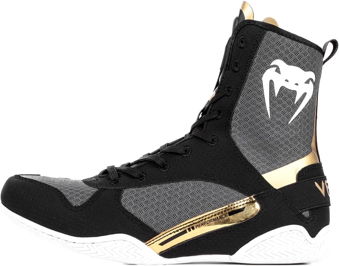 

Боксерские кроссовки Venum Elite, черный/серый/золотой