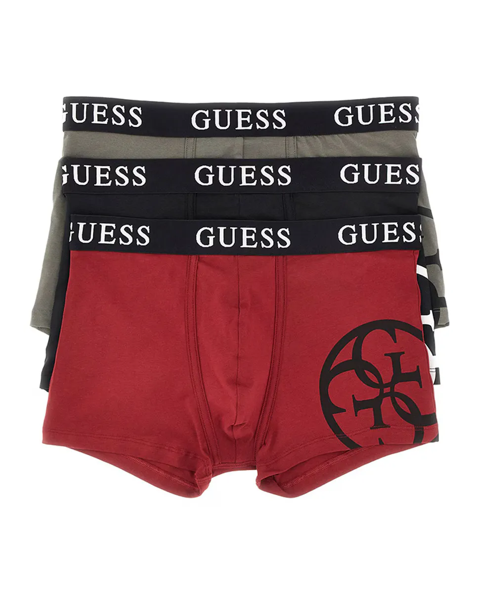 

Набор из трех боксеров простой вязки Guess, мультиколор