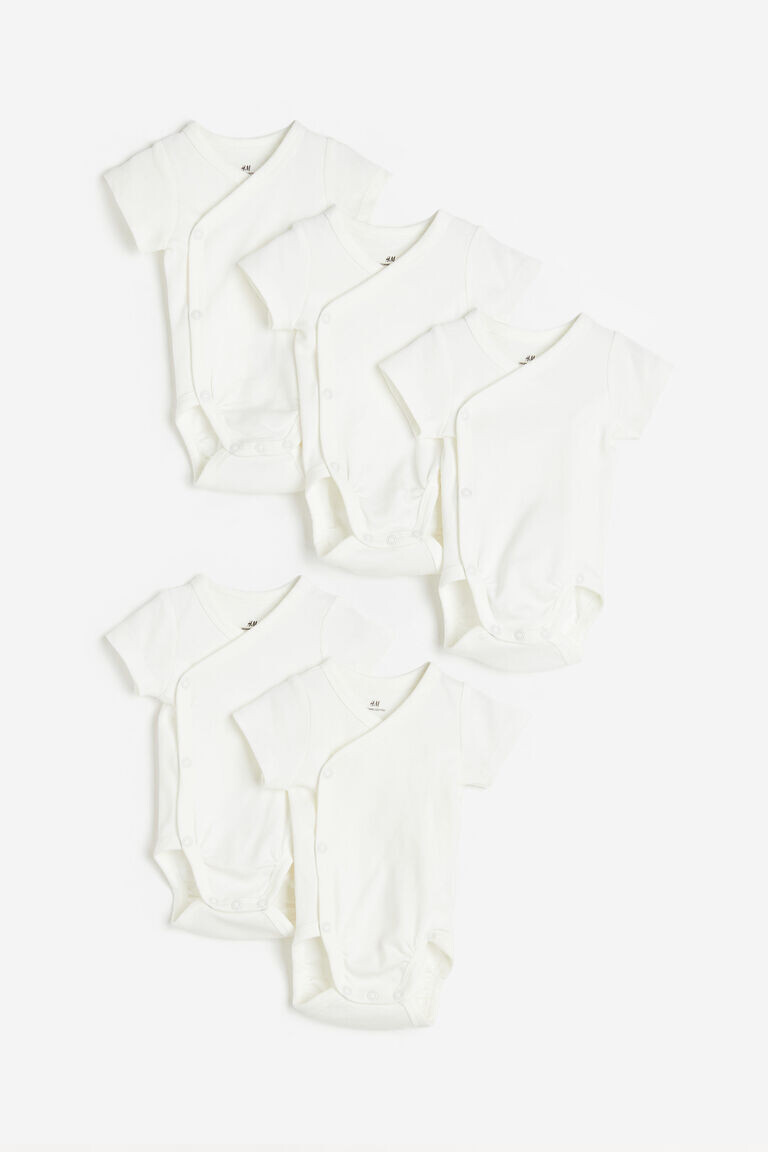 

5 пар хлопковых боди H&M, белый
