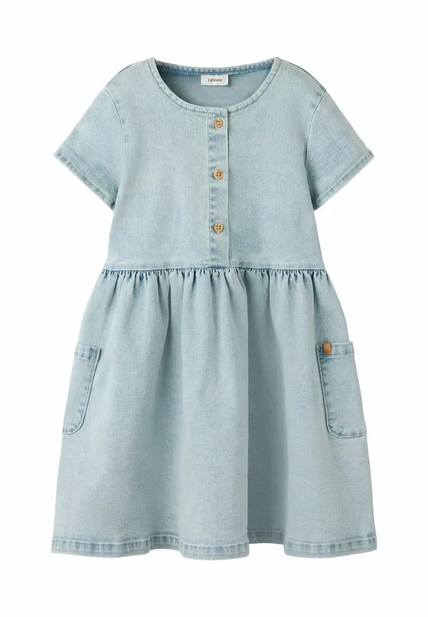 Джинсовое платье kleid прямого кроя Lil' Atelier, Light Blue Denim