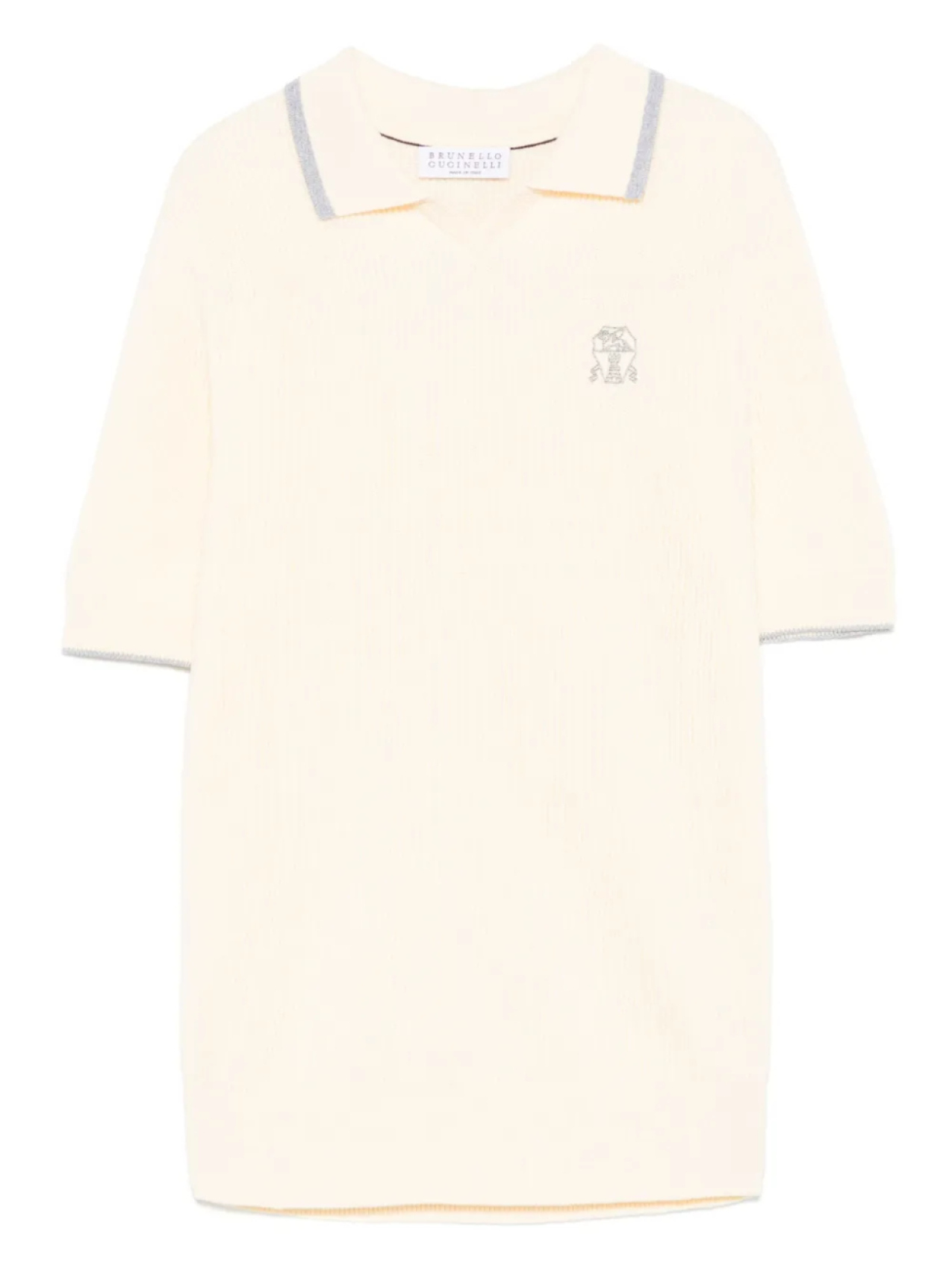 

Футболка с вышитым логотипом Brunello Cucinelli Kids, желтый