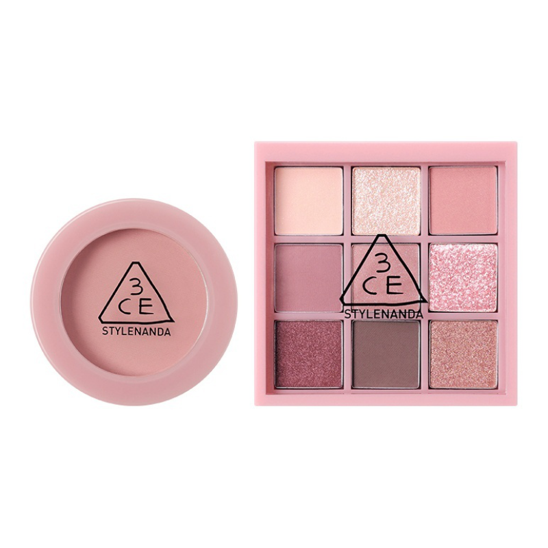 

Тени для век и румяна Velour, набор из двух предметов для осветления тона кожи 3CE