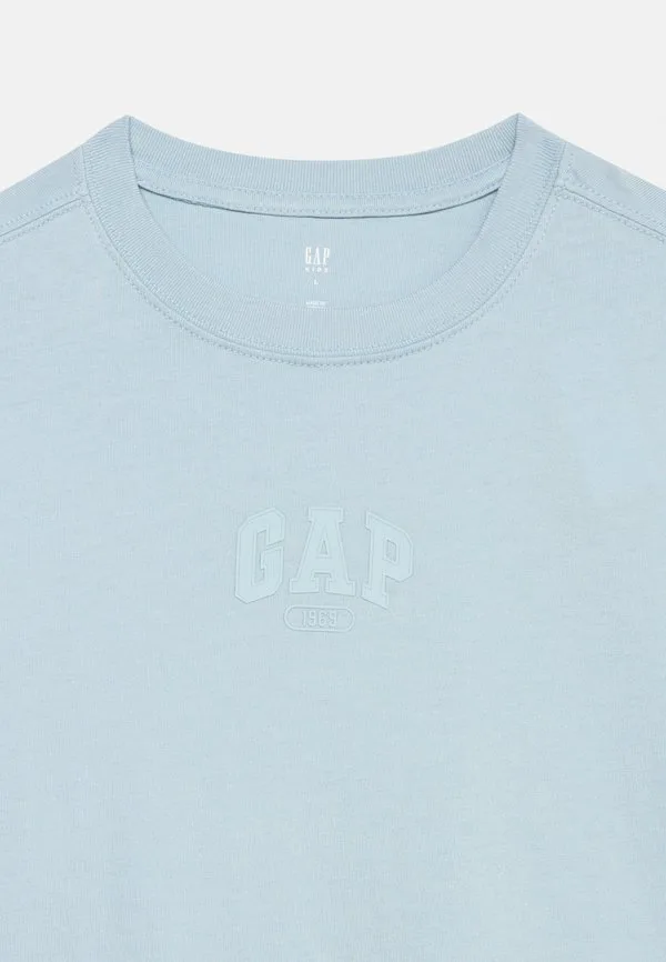 Мягкая футболка с логотипом, базовая футболка Gap, Sail Blue — фото 4