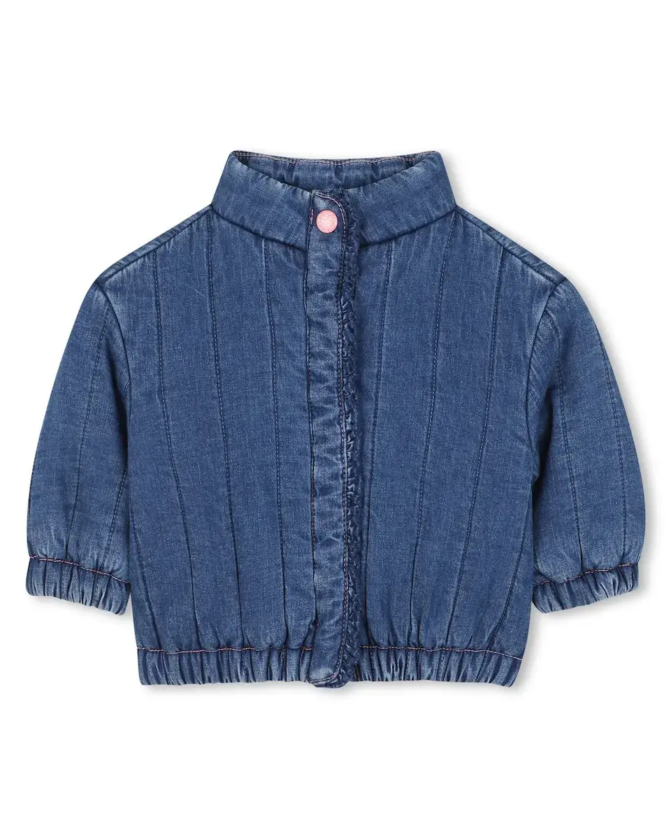 

Детская куртка синего цвета из хлопка Billieblush, синий