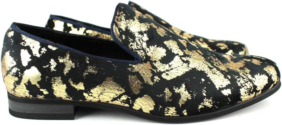 Лоферы AZAR MAN LS21, Black & Gold — фото 4
