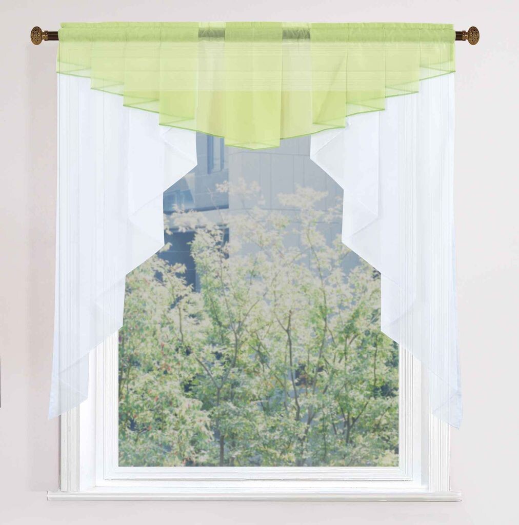 

Панельная штора ВxШ 90x60 см яблочно-зеленая »GERA« двухслойная вуаль-петля для панели Panneaux, 2023710 Astek, зеленый