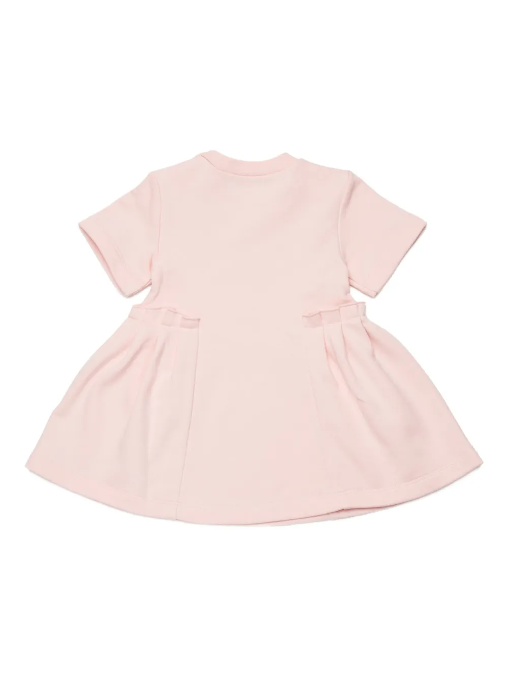 Плиссированное платье с короткими рукавами Marni Kids, розовый — фото 2