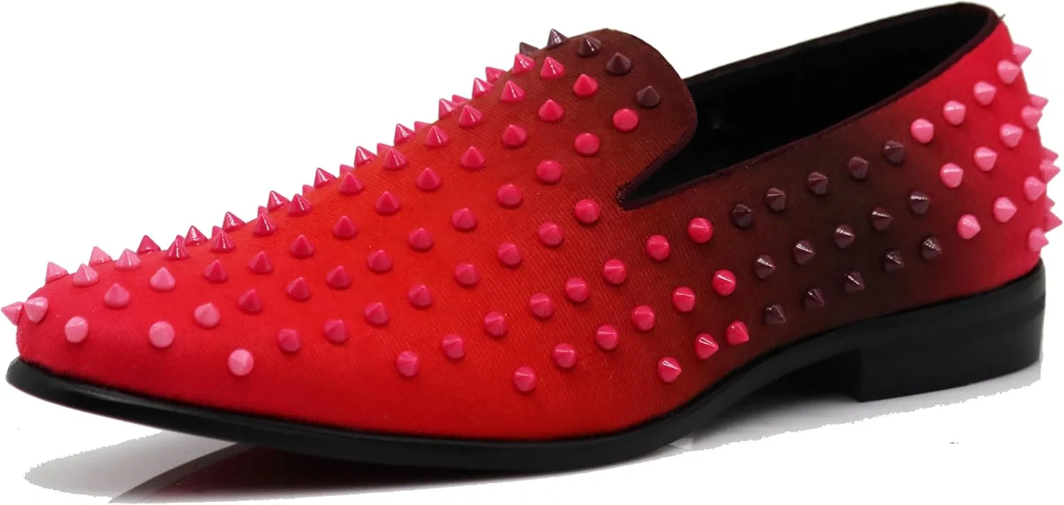 Мужские туфли-слипоны USOP Spike Gradient, классические туфли для смокинга Enzo Romeo, Red Excursion Plain Getaway Solids — фото 3