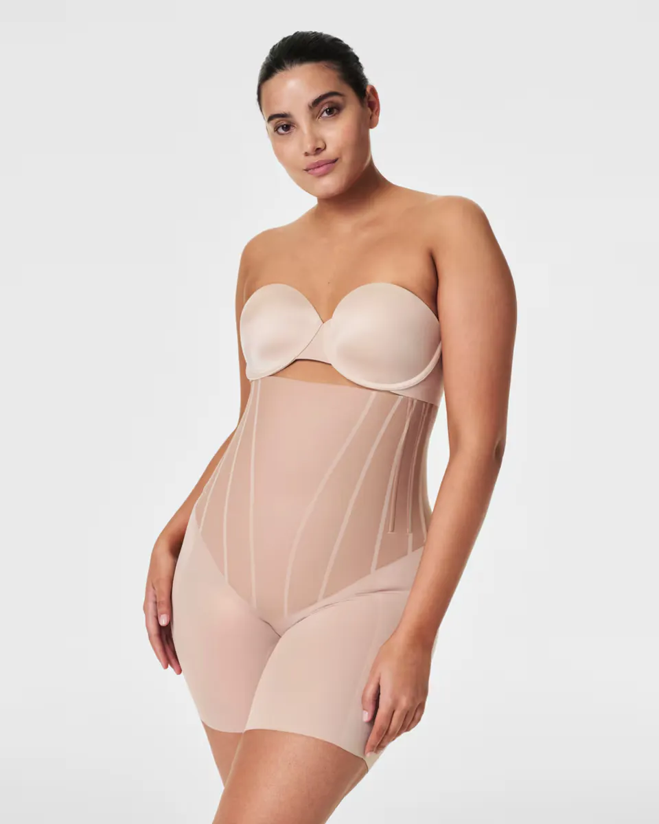 

Брюки с компрессионным поясом до середины икры с высокой талией Spanx, коричневый