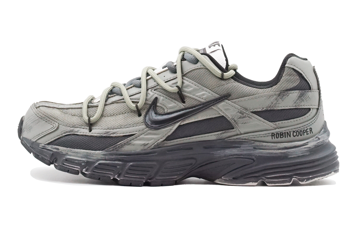 Инициатор устойчивые к истиранию низкие кроссовки Unisex серо- Nike, зеленый — фото 3