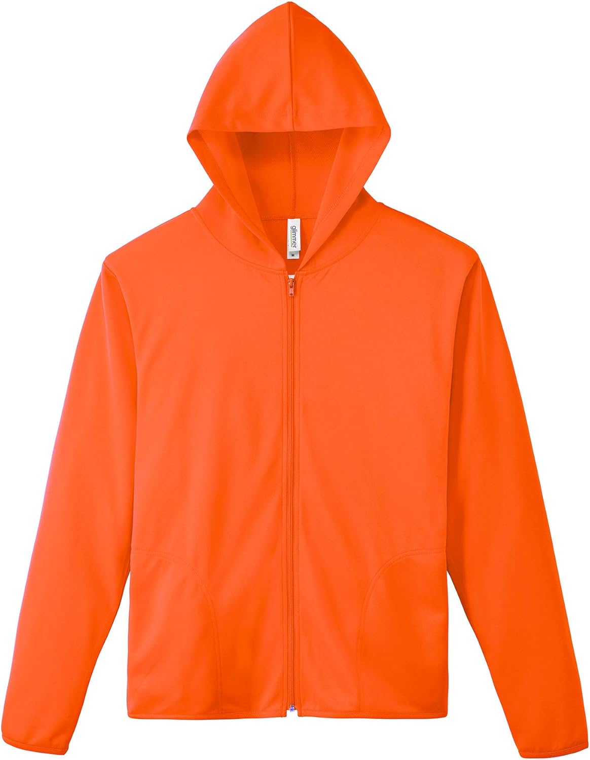 

Мужская толстовка на молнии Glimmer 00338-AMZ, плотность ткани 4,4 унции, быстросохнущая, с длинными рукавами, с защитой от УФ-излучения, оранжевый